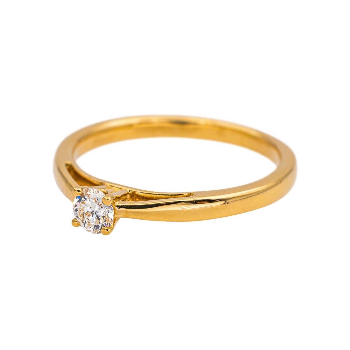 Ring Yellow gold solitaire  diamond 