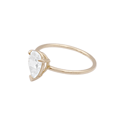 Bague Solitaire en or jaune et diamant - Castafiore