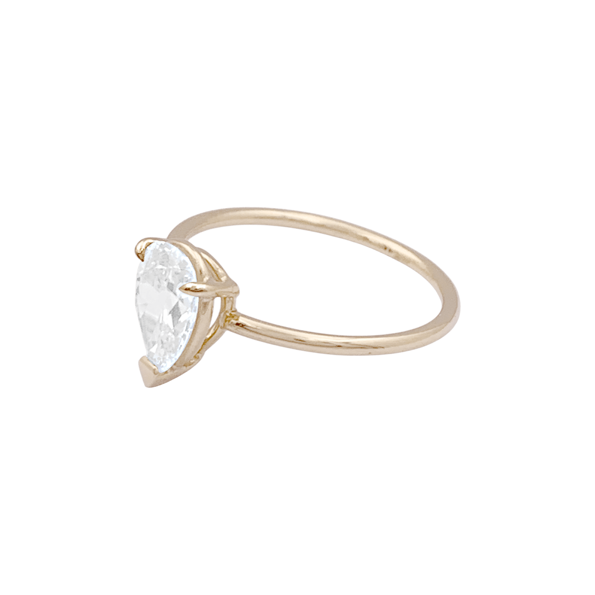 Bague Solitaire en or jaune et diamant - Castafiore