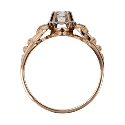 Bague Solitaire en or jaune et diamant - Castafiore