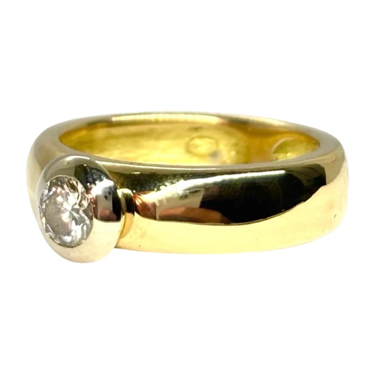 Bague Solitaire en or jaune et diamant - Castafiore