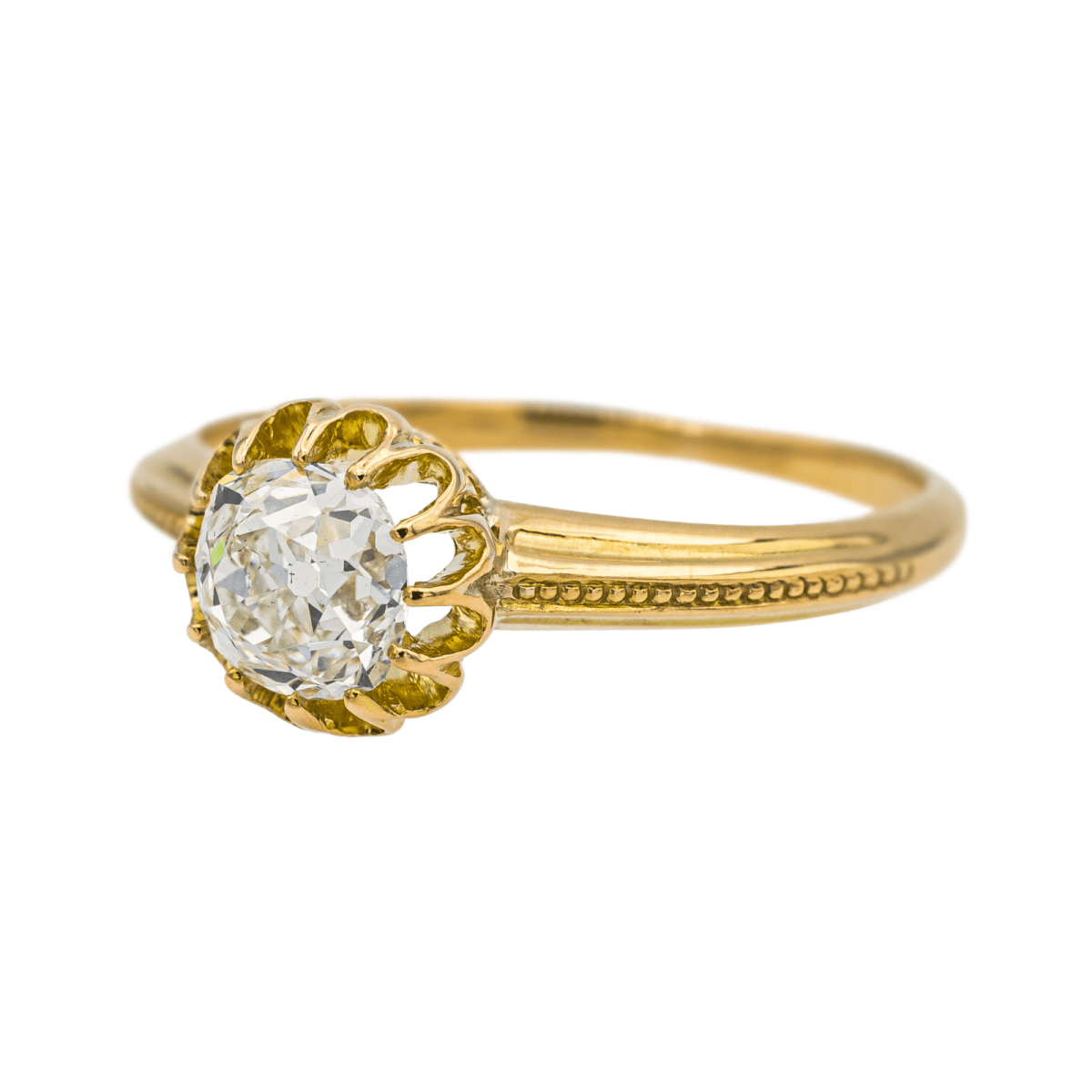 Bague Solitaire en or jaune et diamant - Castafiore