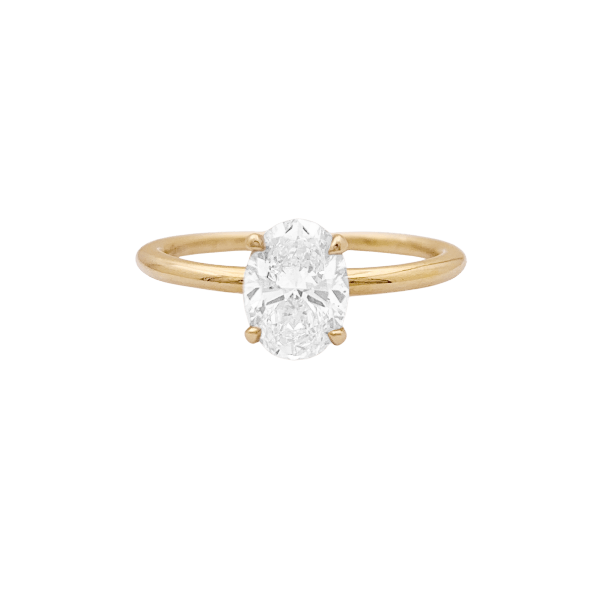 Bague Solitaire en or jaune et diamant - Castafiore