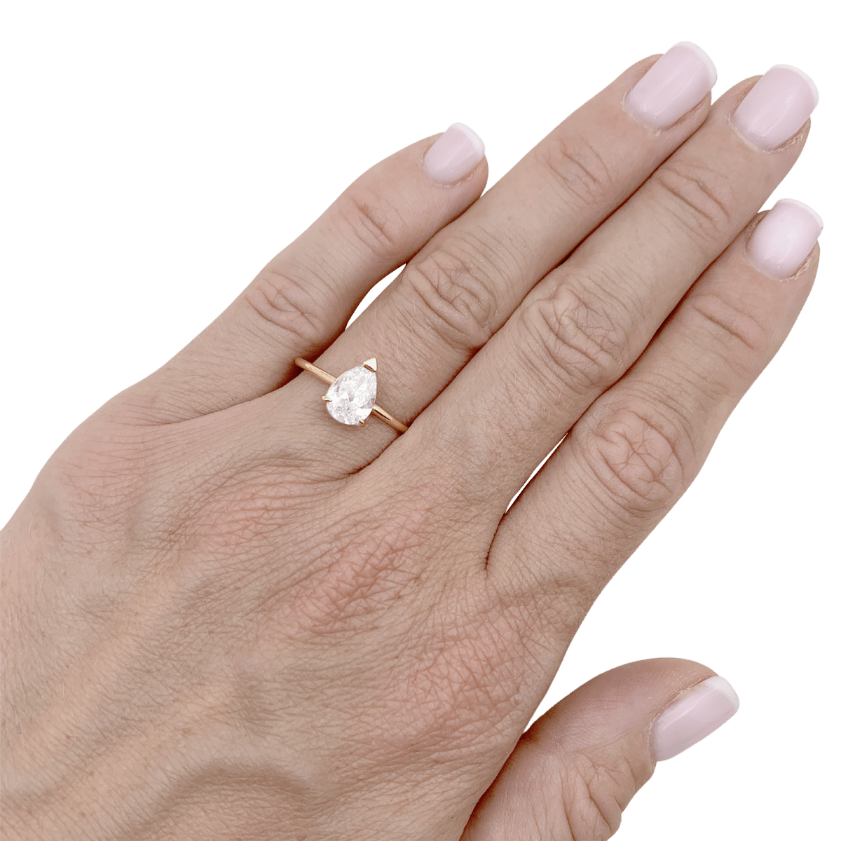 Bague Solitaire en or jaune et diamant - Castafiore