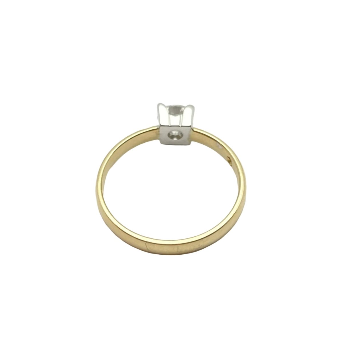 Bague Solitaire en or jaune et diamant - Castafiore