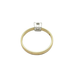 Bague Solitaire en or jaune et diamant - Castafiore