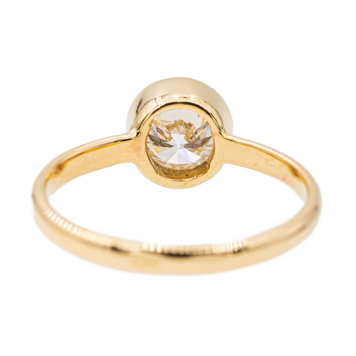 Bague solitaire en or jaune et diamant - Castafiore
