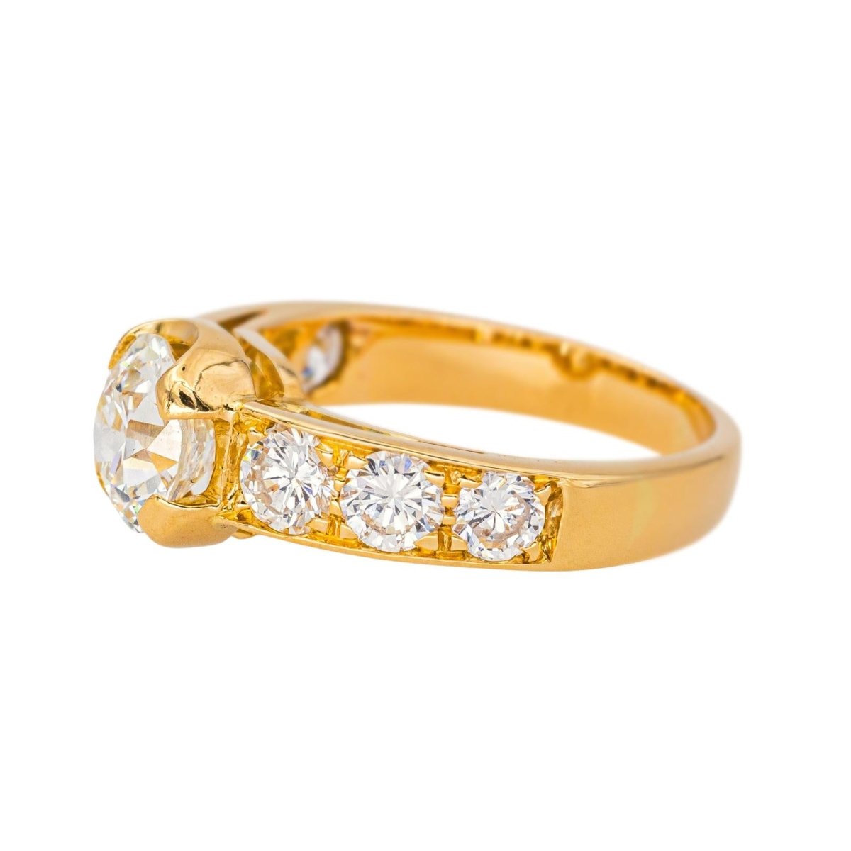 Bague Solitaire en or jaune et diamant - Castafiore