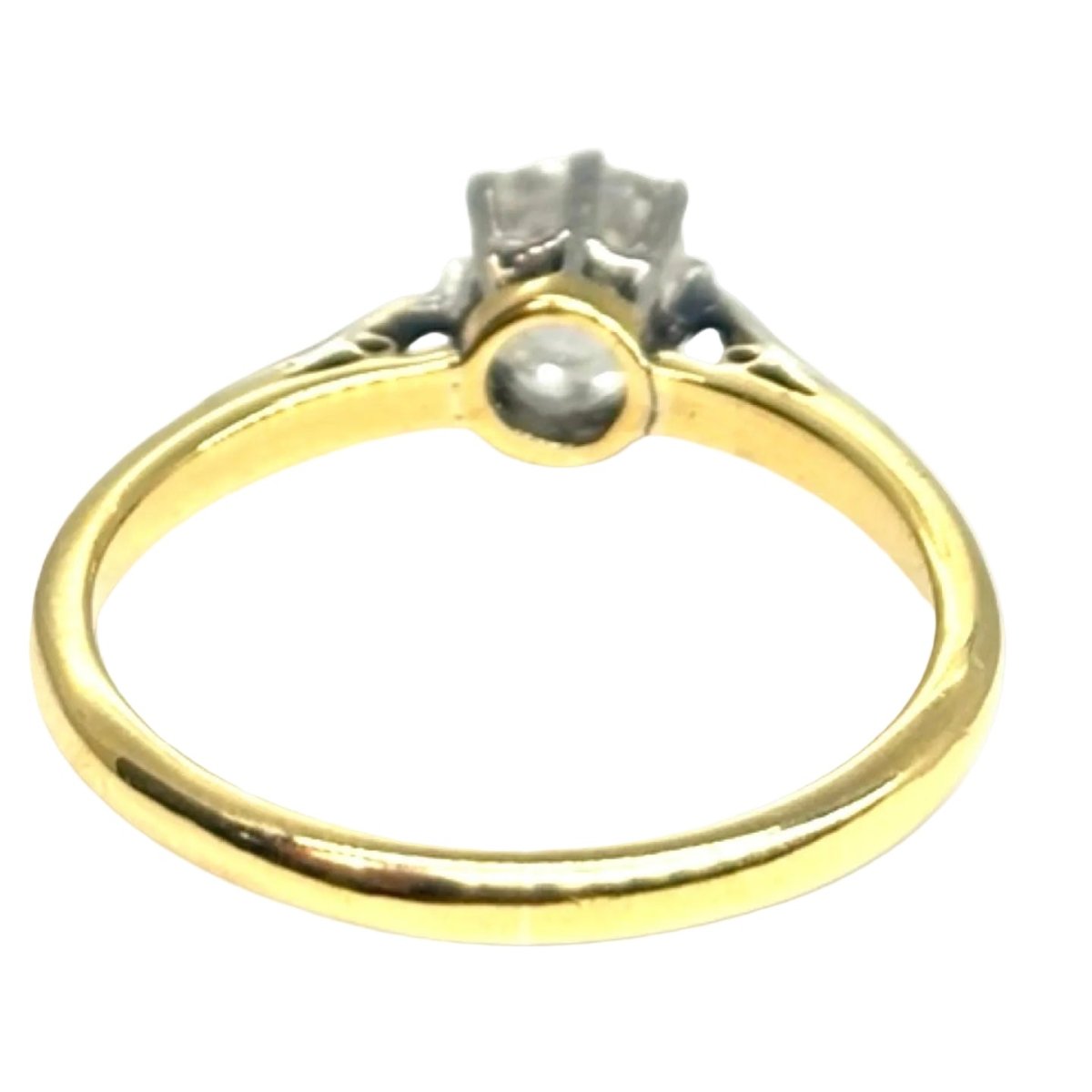 Bague Solitaire en or jaune et diamant - Castafiore