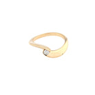 Bague Solitaire en or jaune et diamant - Castafiore