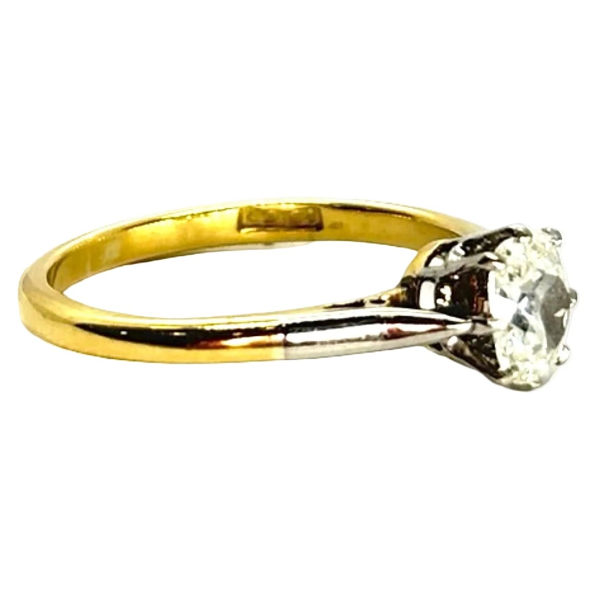 Bague Solitaire en or jaune et diamant - Castafiore