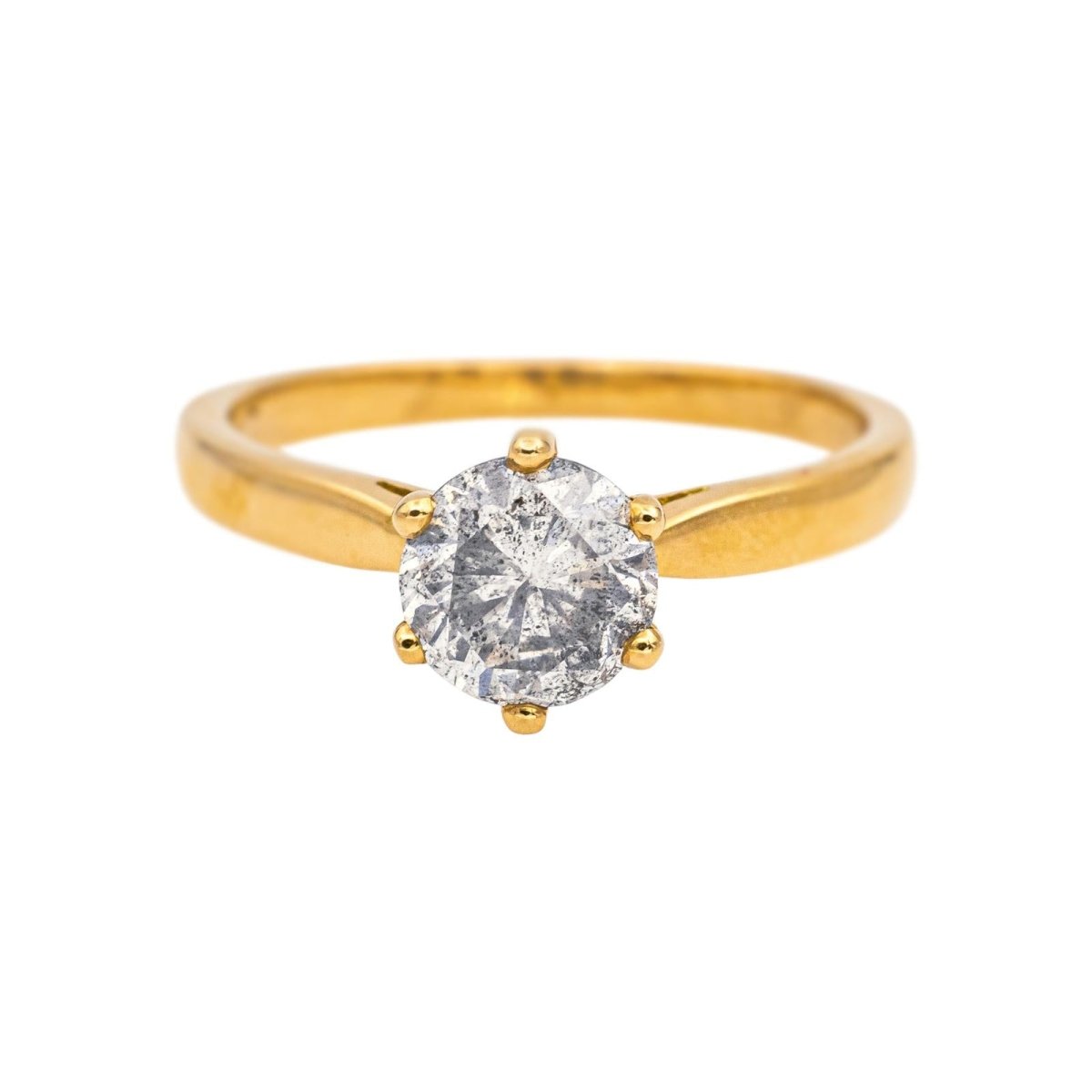 Bague Solitaire en or jaune et diamant - Castafiore