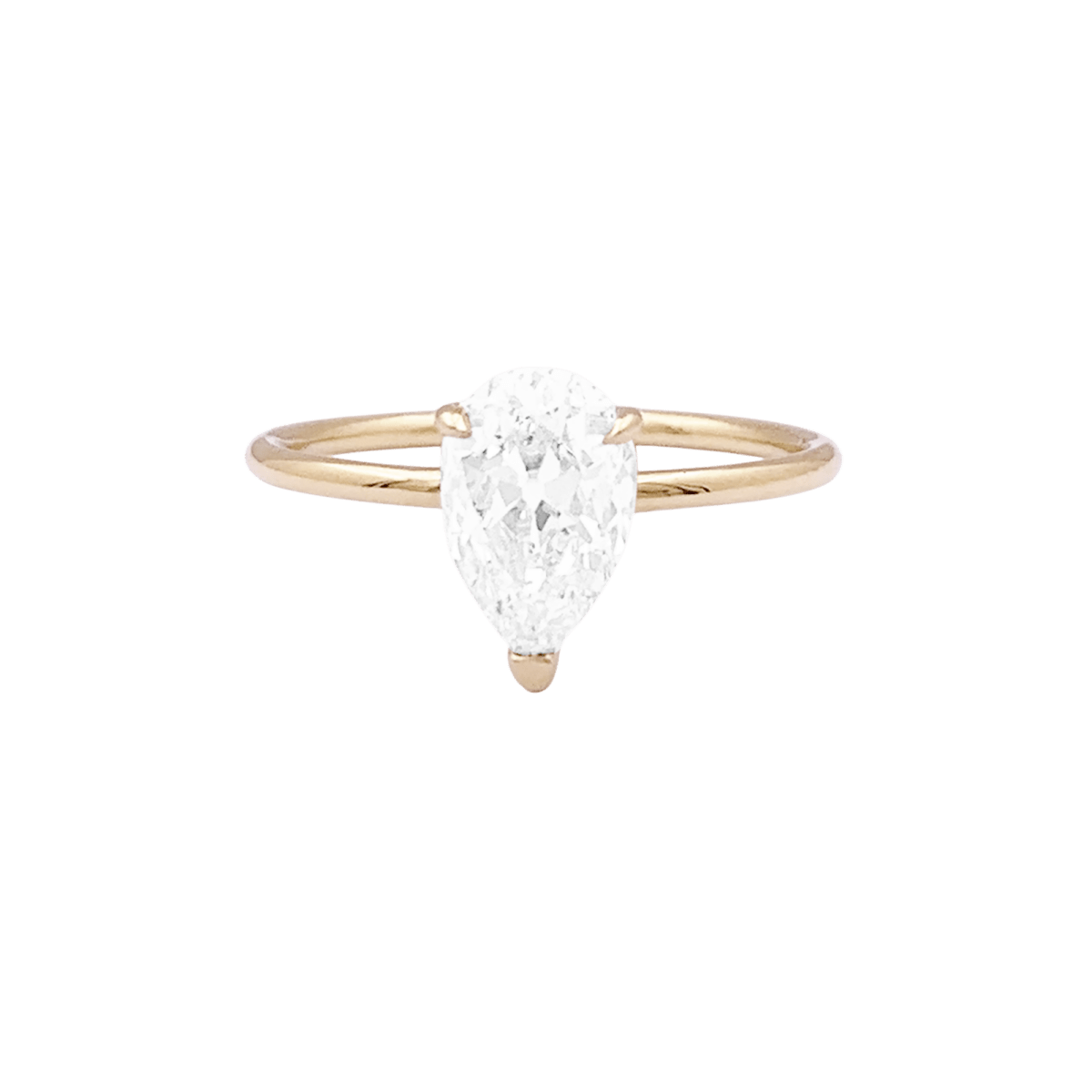 Bague Solitaire en or jaune et diamant - Castafiore