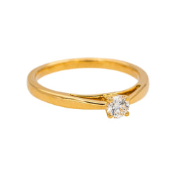 Ring Yellow gold solitaire  diamond 