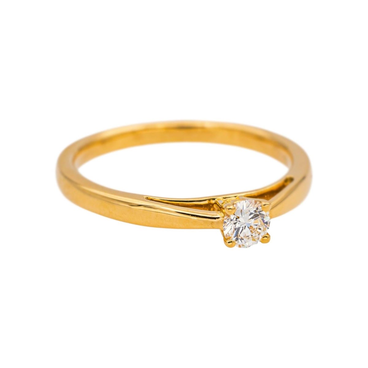 Ring Yellow gold solitaire  diamond 