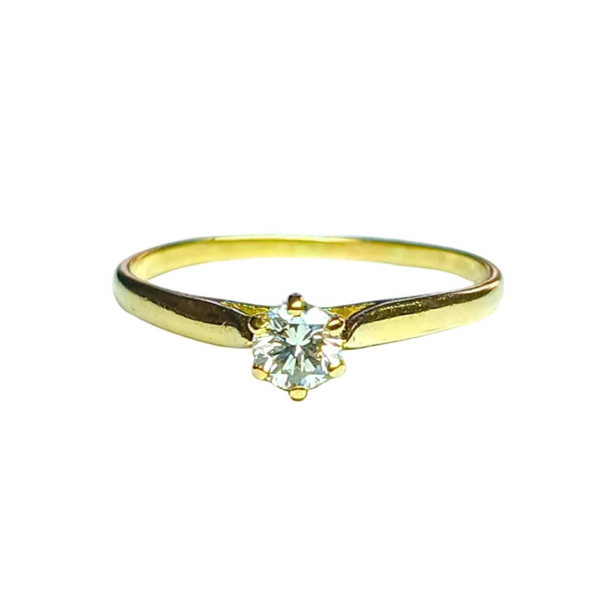 Bague Solitaire en or jaune et diamant - Castafiore