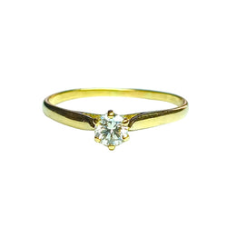 Bague Solitaire en or jaune et diamant - Castafiore