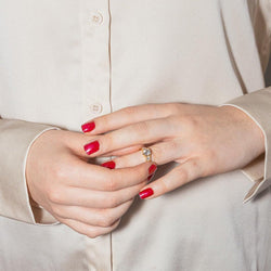 Bague Solitaire en or jaune et diamant - Castafiore