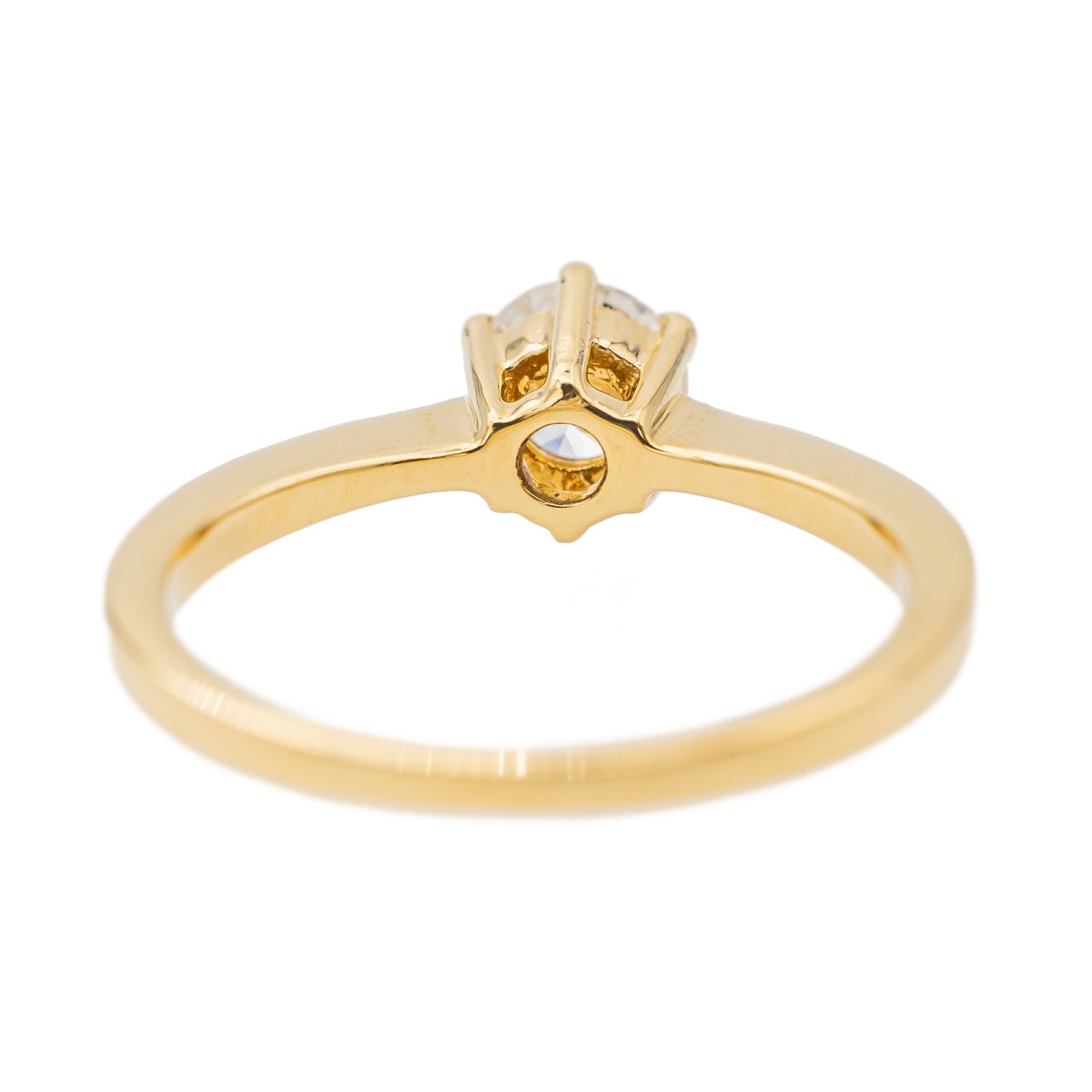 Bague Solitaire en or jaune et diamant - Castafiore