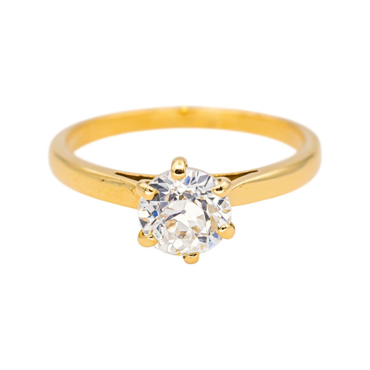 Bague Solitaire en or jaune et diamant - Castafiore