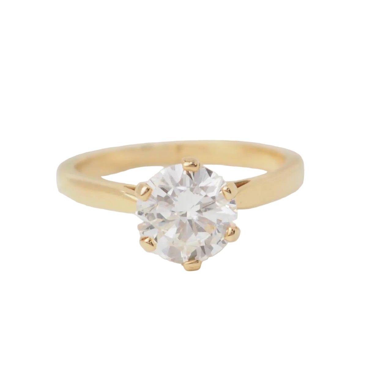 Bague Solitaire en or jaune et diamant - Castafiore