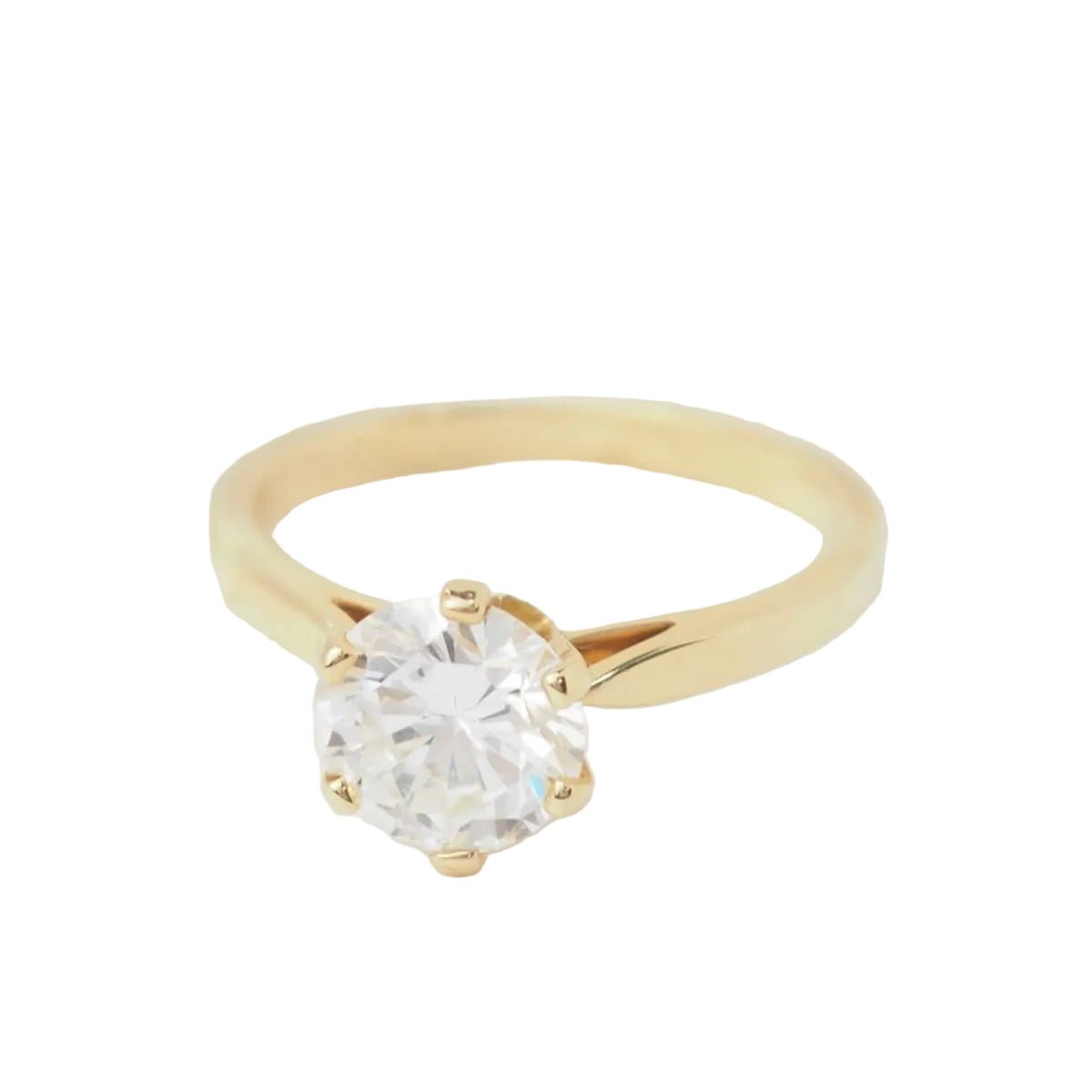 Bague Solitaire en or jaune et diamant - Castafiore