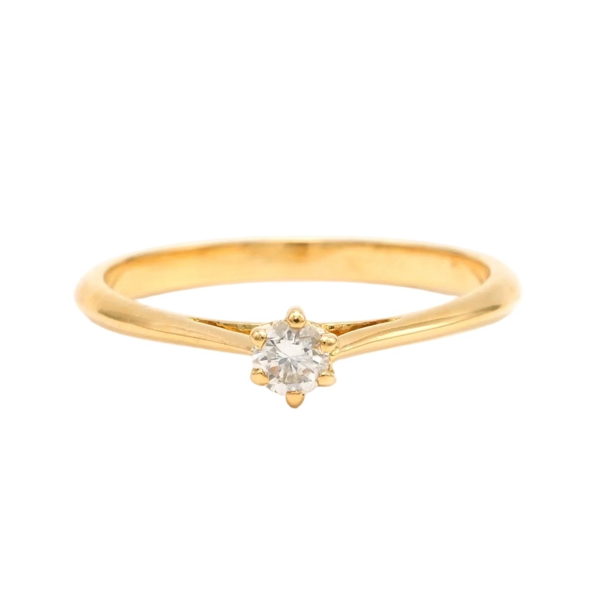 Bague Solitaire en or jaune et diamant - Castafiore