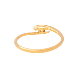 Bague Solitaire en or jaune et diamant - Castafiore