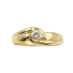 Bague Solitaire en or jaune et diamant - Castafiore