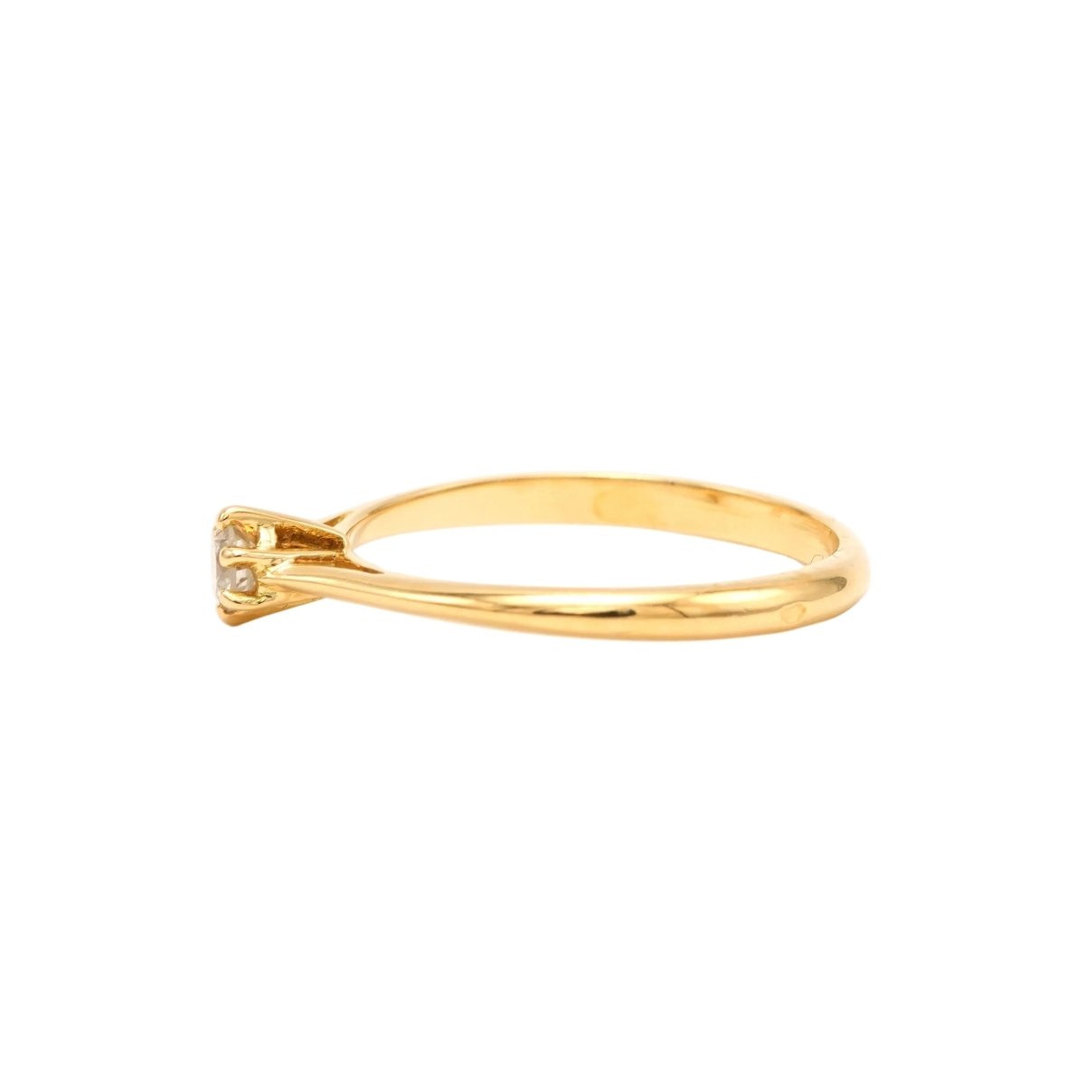 Bague Solitaire en or jaune et diamant - Castafiore