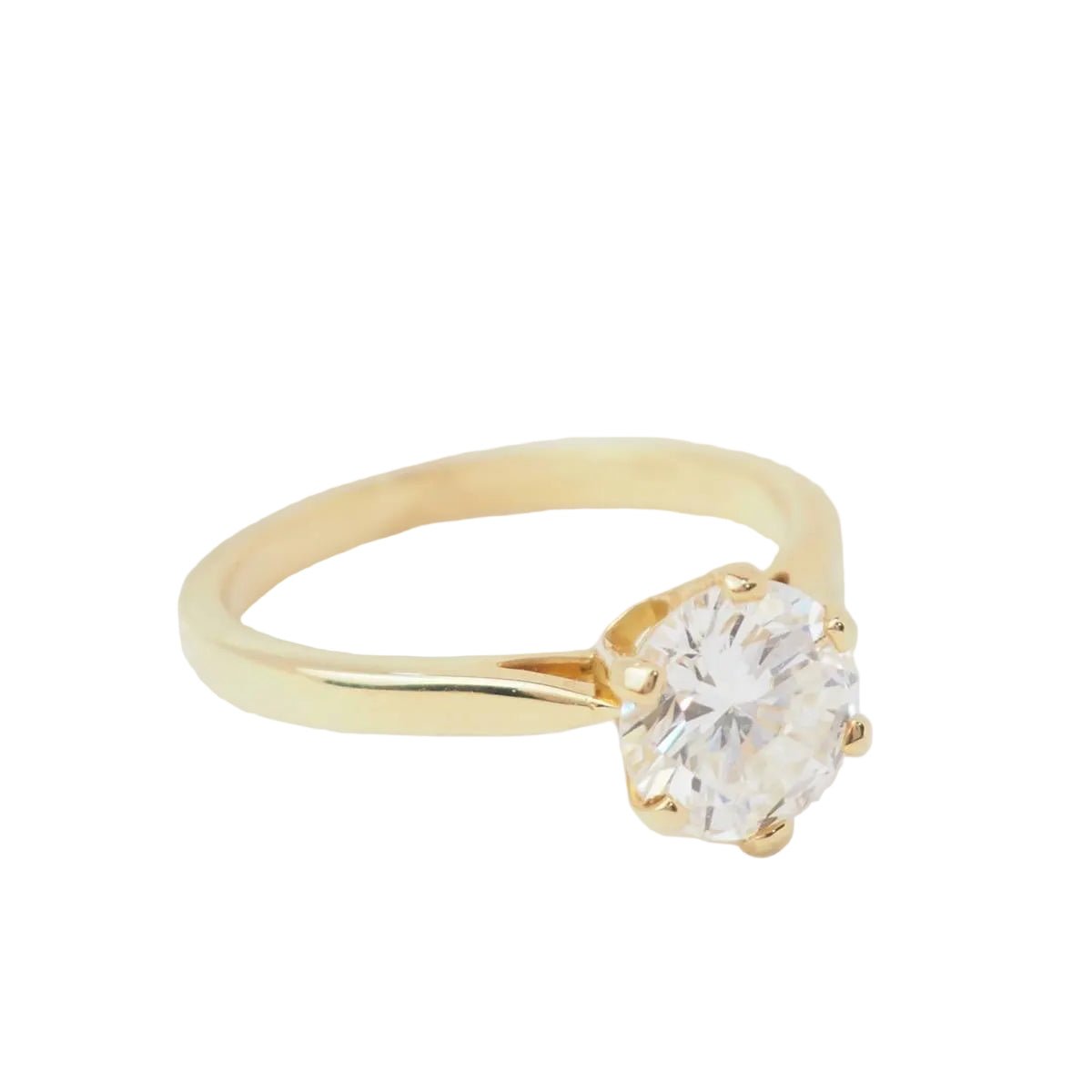 Bague Solitaire en or jaune et diamant - Castafiore