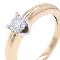 Bague Solitaire en or jaune et diamant - Castafiore