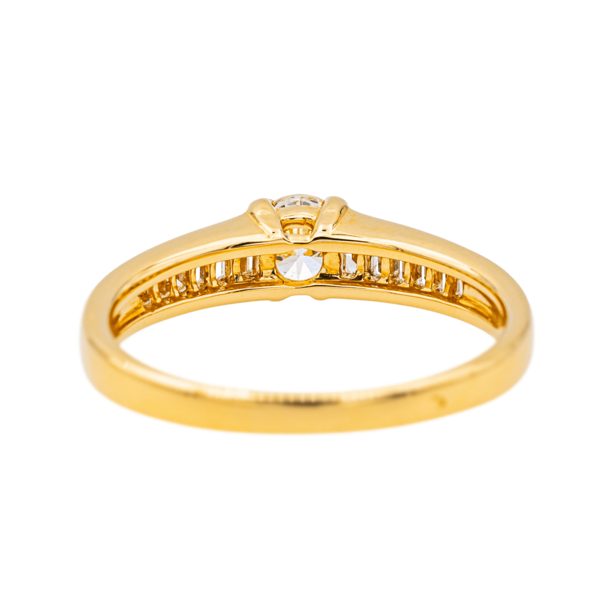 Bague Solitaire en or jaune et diamant - Castafiore
