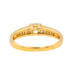 Bague Solitaire en or jaune et diamant - Castafiore