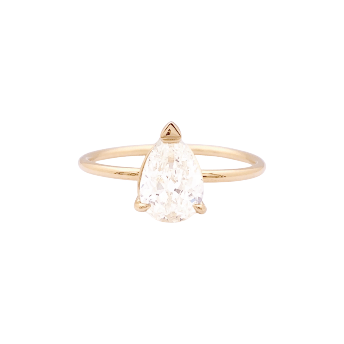 Bague Solitaire en or jaune et diamant - Castafiore