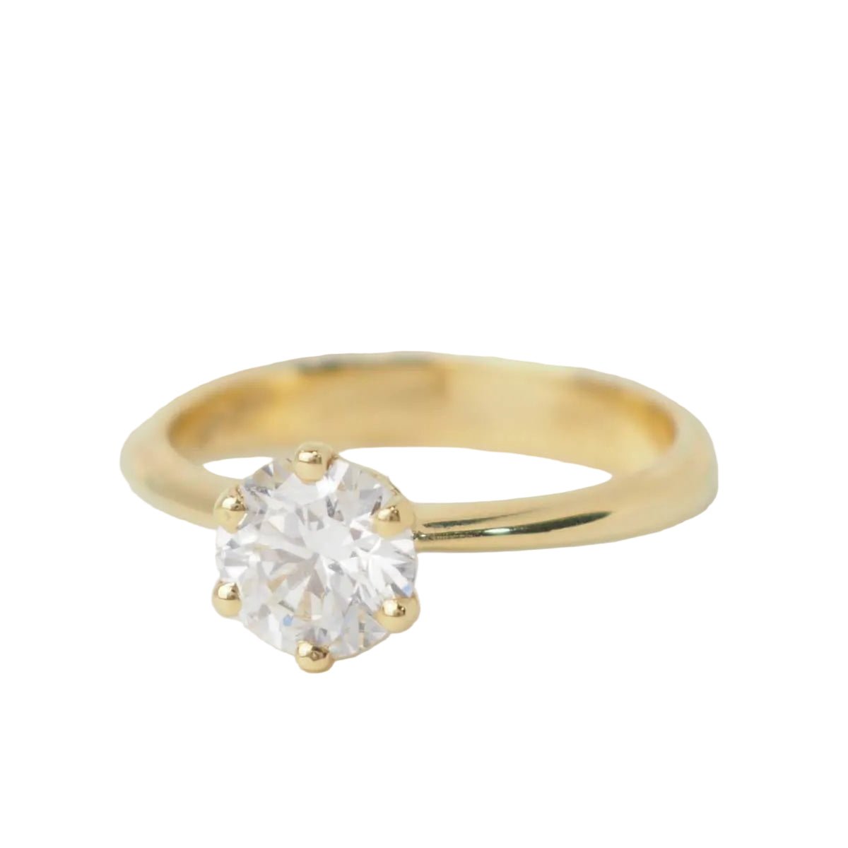 Bague Solitaire en or jaune et diamant - Castafiore