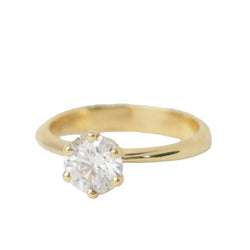 Bague Solitaire en or jaune et diamant - Castafiore