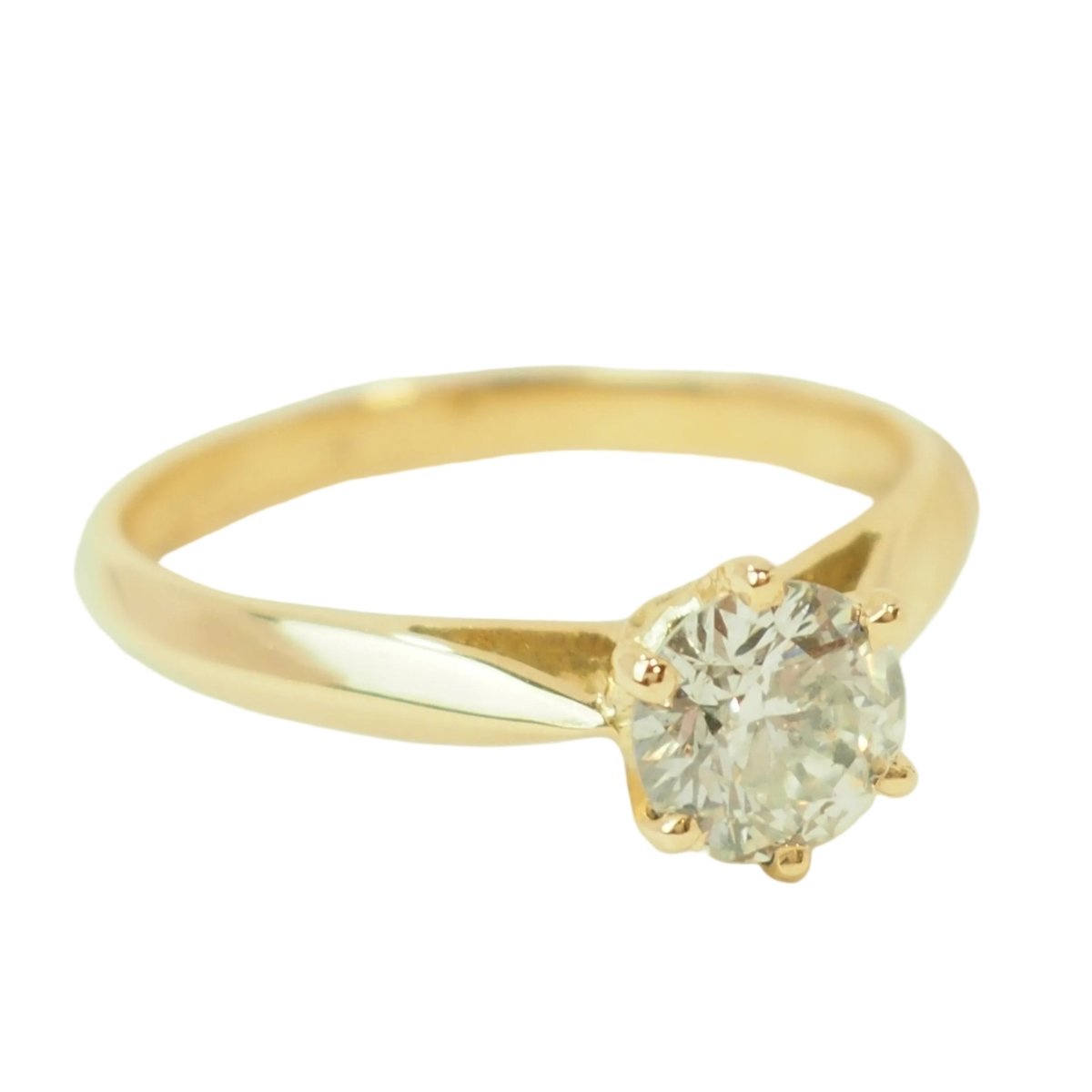 Bague Solitaire en or jaune et diamant - Castafiore