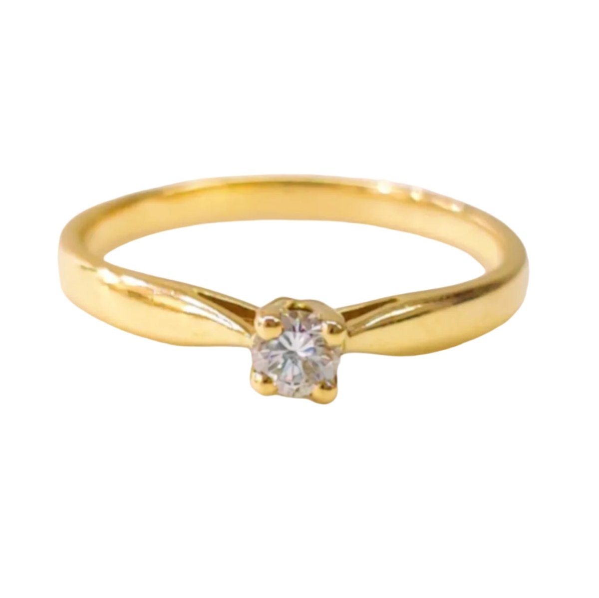 Bague Solitaire en or jaune et diamant - Castafiore