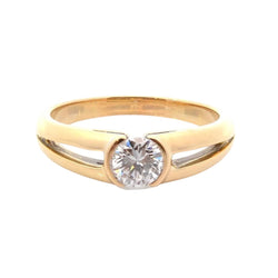 Ring diamond 0.74ct 18k gold
