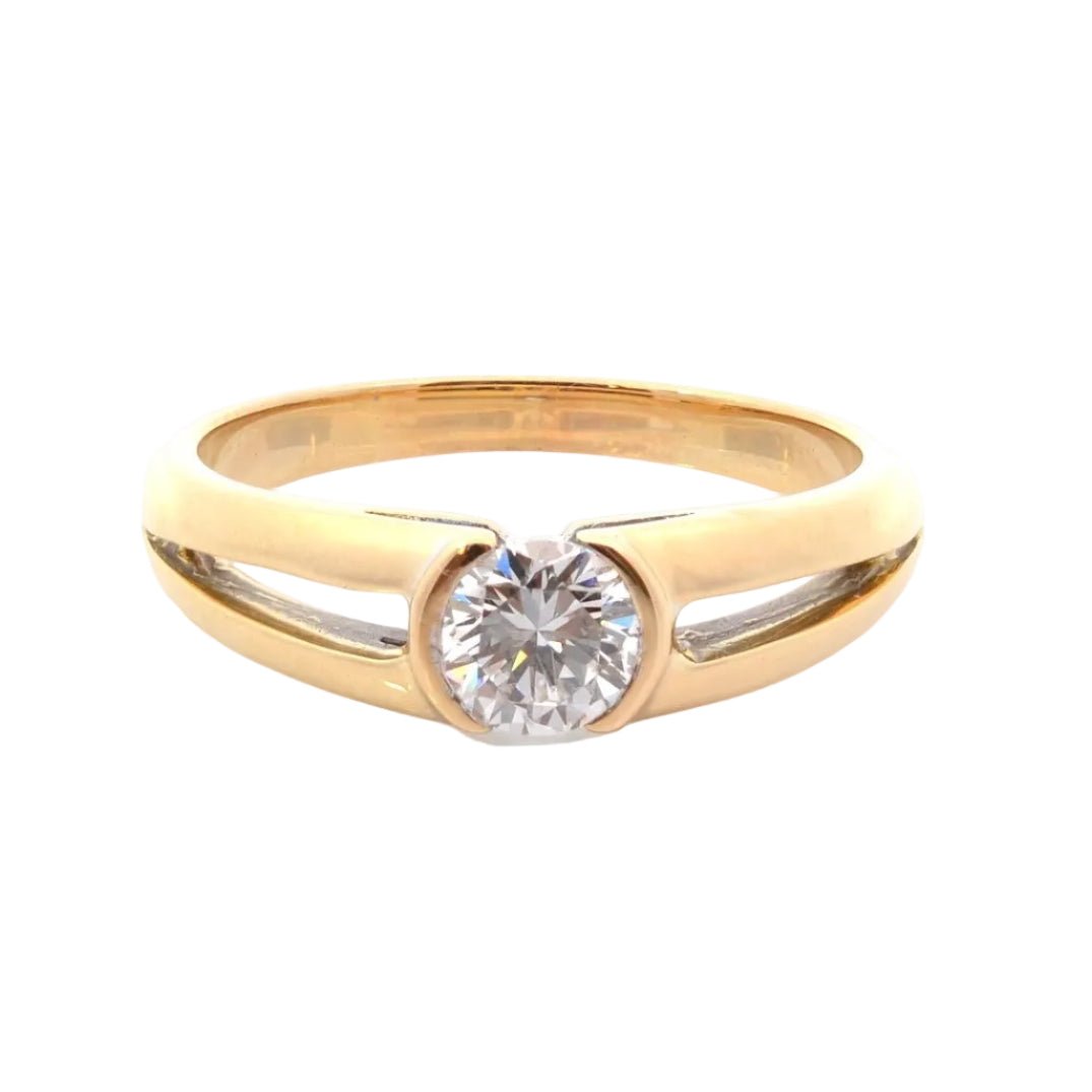Ring diamond 0.74ct 18k gold