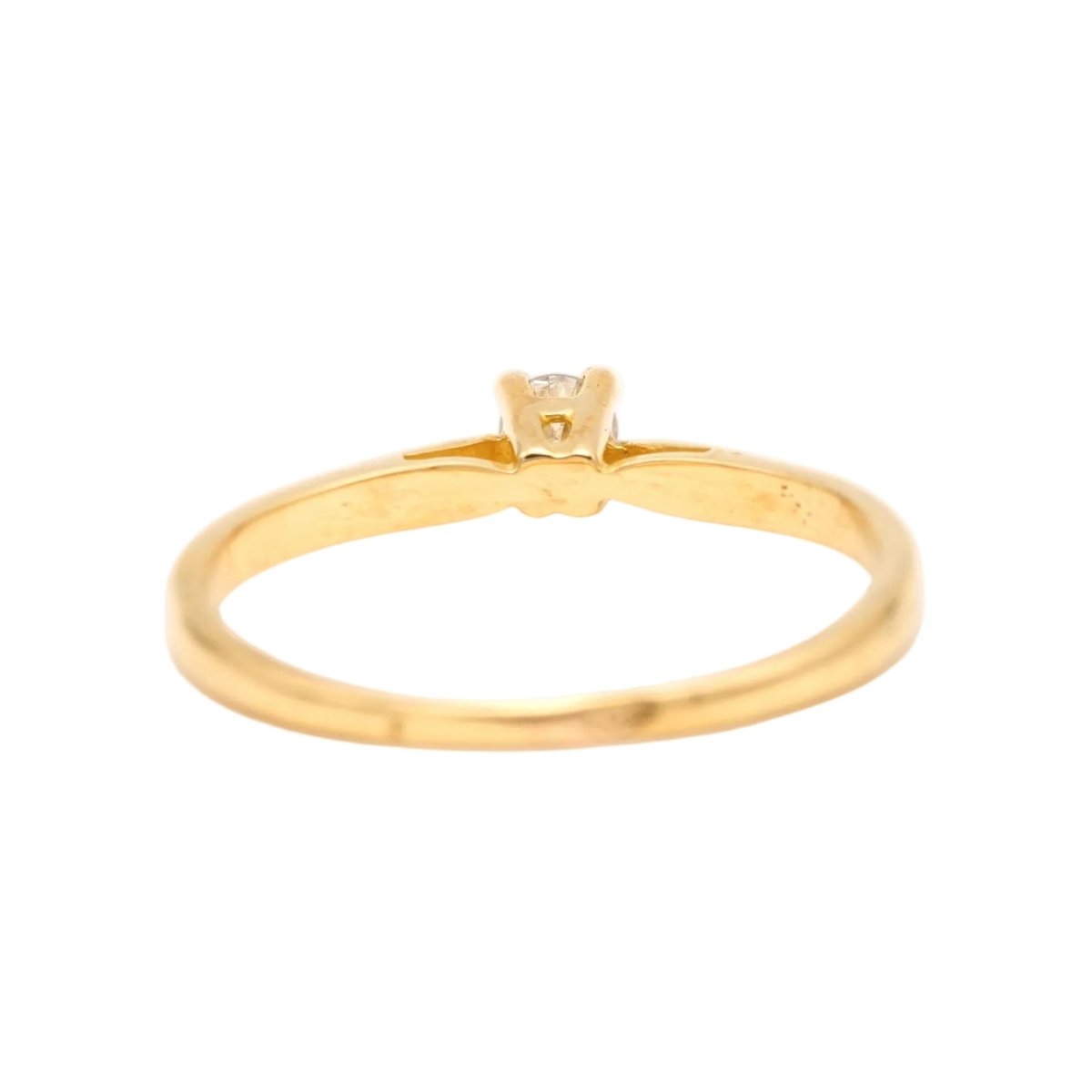 Bague Solitaire en or jaune et diamant - Castafiore