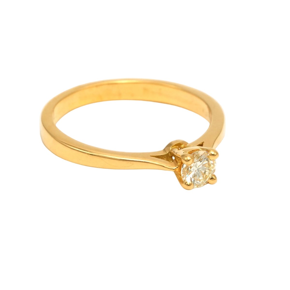 Bague Solitaire en or jaune et diamant - Castafiore
