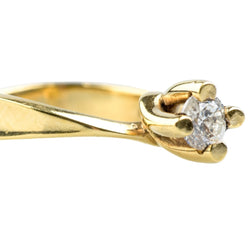 Bague Solitaire en or jaune et diamant - Castafiore