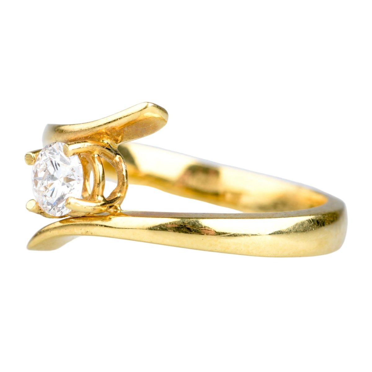 Bague Solitaire en or jaune et diamant - Castafiore