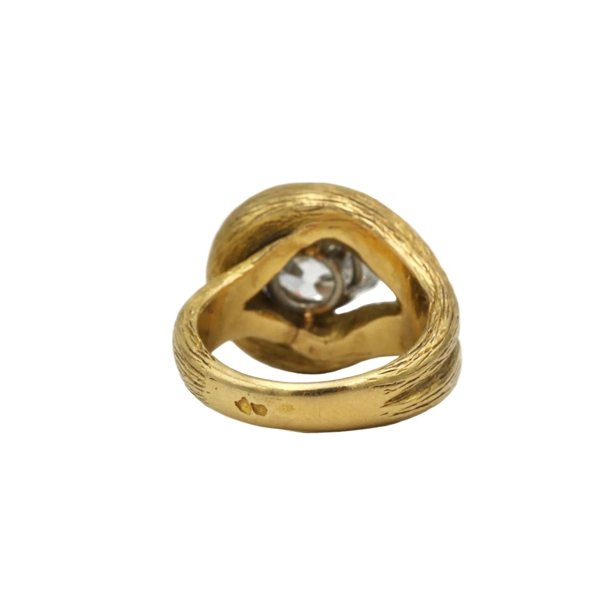 Bague Solitaire en or jaune et diamant - Castafiore