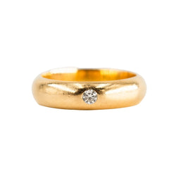 Bague Solitaire en or jaune et diamant - Castafiore