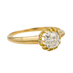 Bague Solitaire en or jaune et diamant - Castafiore