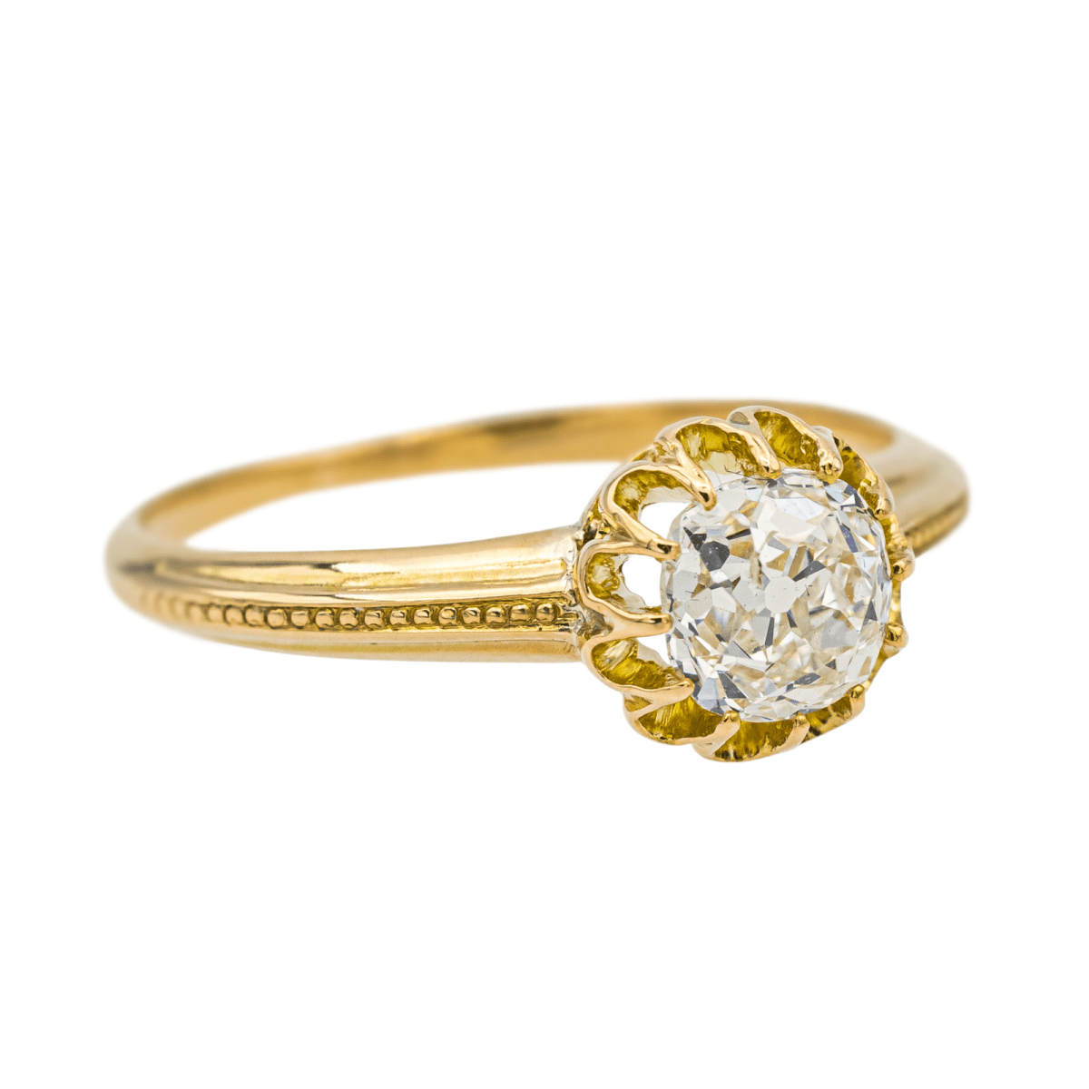 Bague Solitaire en or jaune et diamant - Castafiore