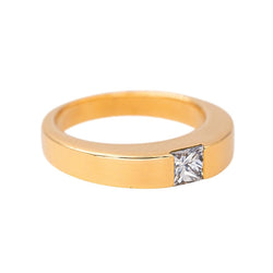 Bague Solitaire en or jaune et diamant - Castafiore